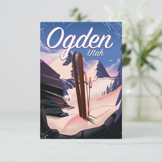 Hond, poster Utah Ski (Staand voorkant)