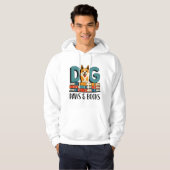 Hond Poten en Boeken Ontwerp Hoodie (Voorkant volledig)
