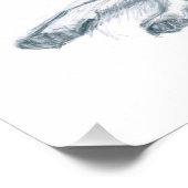 Hond. Potloodtekening. Foto Afdruk (Hoek)