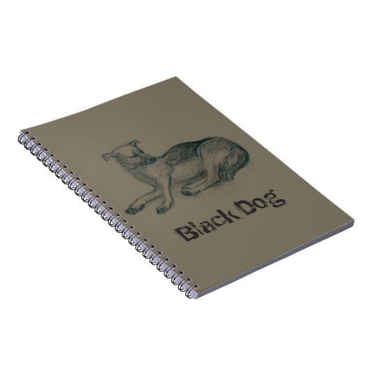 Hond. Potloodtekening. Notitieboek (Rechterzijde)