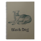Hond. Potloodtekening. Notitieboek (Voorkant)