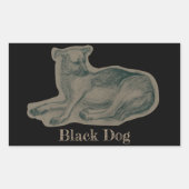 Hond. Potloodtekening. Rechthoekige Sticker (Voorkant)