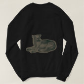 Hond. Potloodtekening. T-shirt (Design achterkant)