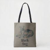 Hond. Potloodtekening. Tote Bag (Voorkant)
