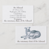 Hond. Potloodtekening. Visitekaartje (Voorkant / Achterkant)