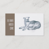 Hond. Potloodtekening. Visitekaartje (Achterkant)