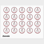 Hond Prettig Kerstfeest Ronde Sticker (Vel)