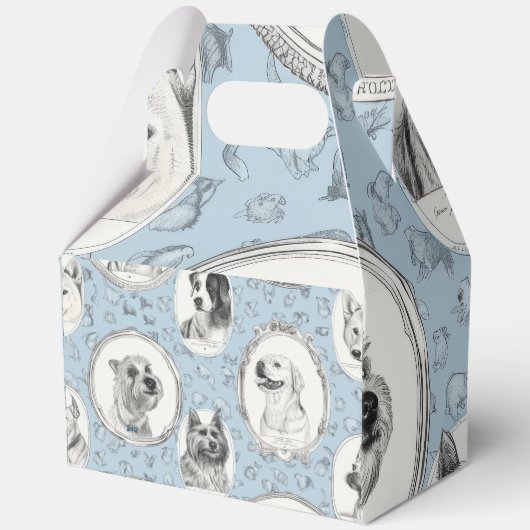 Hond Print Gift Box met Handvat Bedankdoosjes (Achterkant)