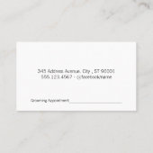 Hond Print Slanke metalen achtergrond Afsprakenkaartje (Achterkant)