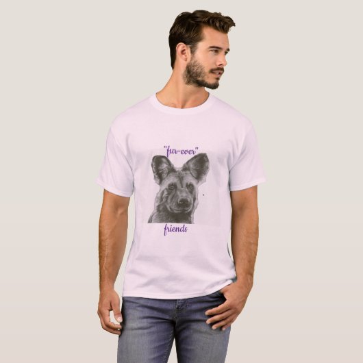 Hond print tshirt (Voorkant volledig)