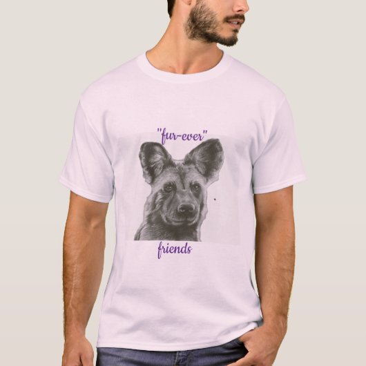 Hond print tshirt (Voorkant)