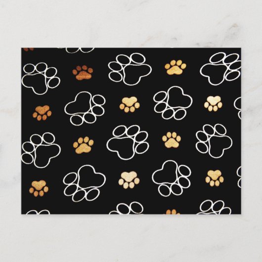 Hond prints briefkaart (Voorkant)