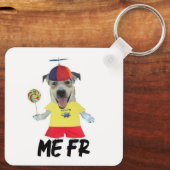 Hond propeller hoed grappige quote sleutelhanger (Achterkant)