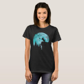 Hond Pug En De Maan Silhouet Halloween Leuk T-shirt (Voorkant volledig)