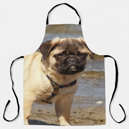 hond,pug,mops Badhanddoekenset, set Schort (Voorkant)
