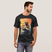 Hond Pug Paddle Bord T-shirt (Voorkant volledig)