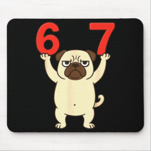 Hond Pugs Grappig 67 Meme Zes Zeven Muismat