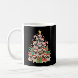 Hond Pugs Kerstboom Kerstmis Vader Moeder Familie Koffiemok