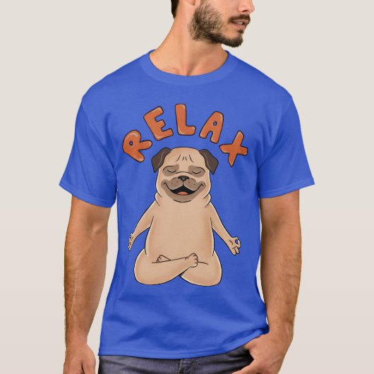 Hond Pugs Rela 70s vintage T-shirt (Voorkant)