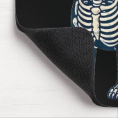 Hond Pugskelet Halloween Muismat (Hoek)