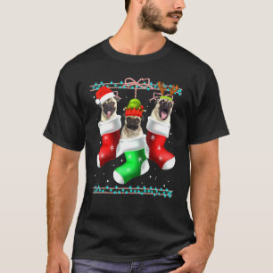 Hond Pukkel Kerst Soks Xmas Pyjama Huisdier Pup 1 T-shirt