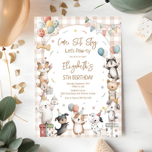 Hond Puppies Feest Verjaardag Kaart