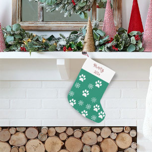 Hond Puppy Custom Huisdier Kerstmis Modern Rood &  Kleine Kerstsok