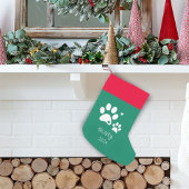 Hond Puppy Custom Huisdier Kerstmis Modern Rood &  Kleine Kerstsok