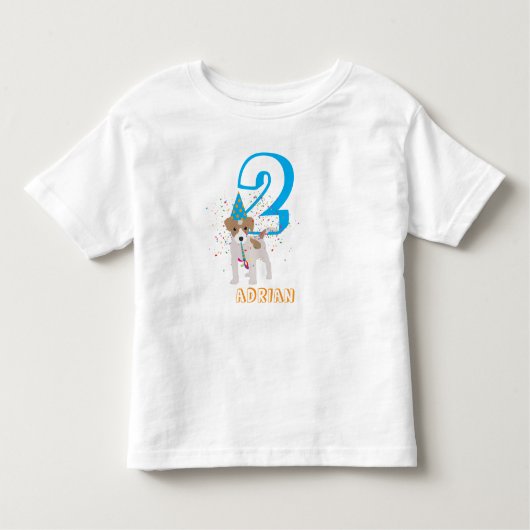 Hond Puppy Dier Verjaardagsfeestje Kinderen Leefti Kinder Shirts (Voorkant)
