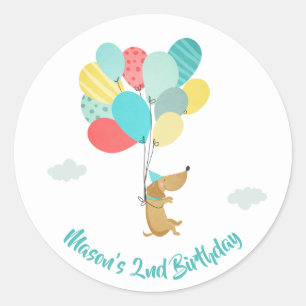 Hond puppy Envelope sticker Paw-ty Blue Boy