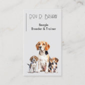Hond Puppy Fokker Trainer Beagle QR Code Canine Visitekaartje (Voorkant)
