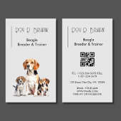 Hond Puppy Fokker Trainer Beagle QR Code Canine Visitekaartje