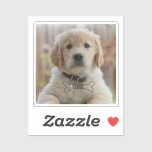 HOND PUPPY FOTO NAAM BOTTIG BESTE HOND MOM DAD TRE STICKER