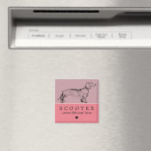 Hond Puppy Gepersonaliseerde Naam Magneet (Insitu (Vaatwasser))