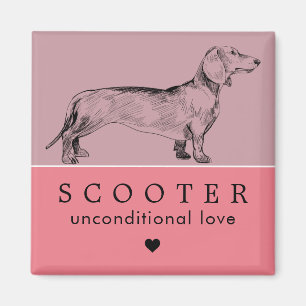 Hond Puppy Gepersonaliseerde Naam Magneet