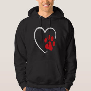 Hond Puppy Hart Dier Hond grappige hondenliefhebbe Hoodie