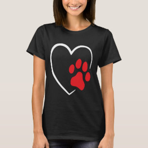Hond Puppy Hart Dier Hond grappige hondenliefhebbe T-shirt