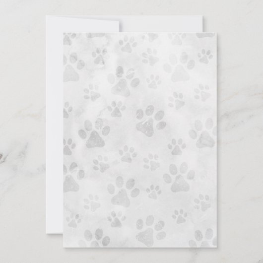 Hond Puppy Huisdier Pawty Verjaardag Party Uitnodi Kaart (Achterkant)