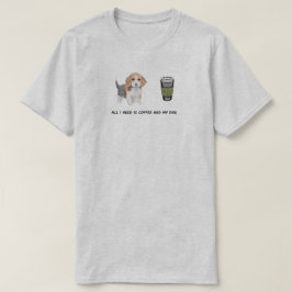 Hond puppy koffie thee liefhebbers schattig t-shirt
