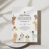 Hond Puppy Laten we Pavty Verjaardag Kaart