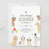 Hond Puppy Laten we Pavty Verjaardag Kaart (Voorkant)