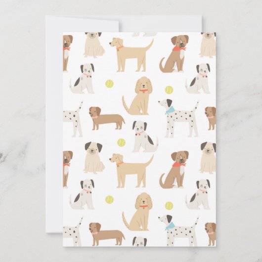 Hond Puppy Laten we Pavty Verjaardag Kaart (Achterkant)