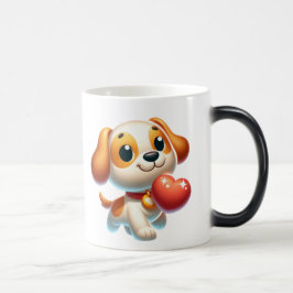 Hond, puppy liefde magische mok