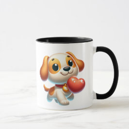 Hond, puppy liefde mok