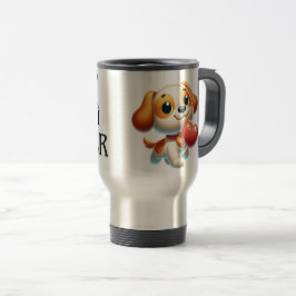 Hond, puppy liefde reisbeker