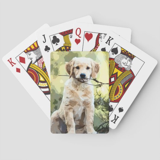 Hond, Puppy, Natuur Pokerkaarten (Achterkant)