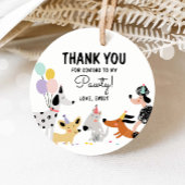 Hond Puppy Pawty Moderne Dieren Meisje Verjaardag Bedankjes Labels