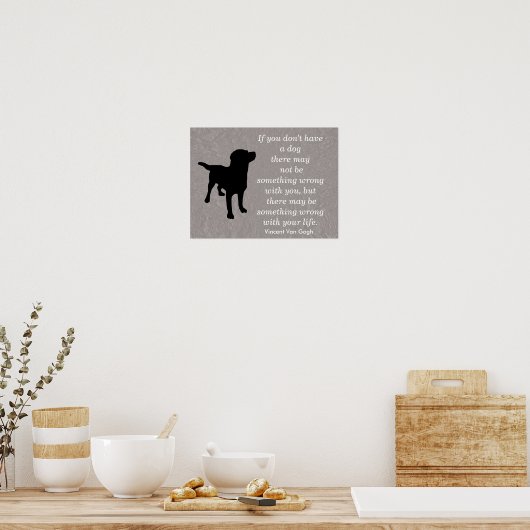 Hond quote - Vincent Van Gogh -poster Poster (Keuken)