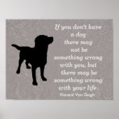 Hond quote - Vincent Van Gogh -poster Poster (Voorkant)