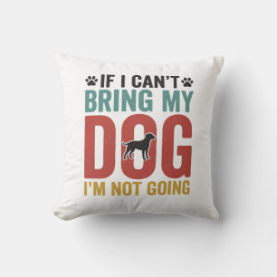 Hond Quote Vintage Vector Als ik mijn hond niet ka Kussen